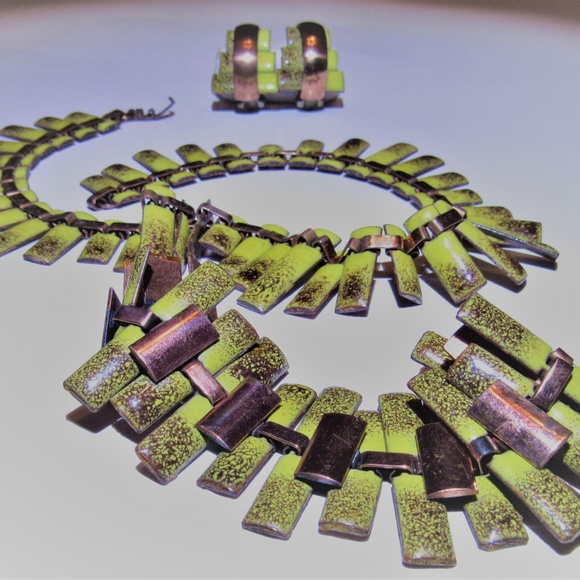 SOLD*Vintage Matisse Renoir Parure Necklace Set - Picture 3 of 5